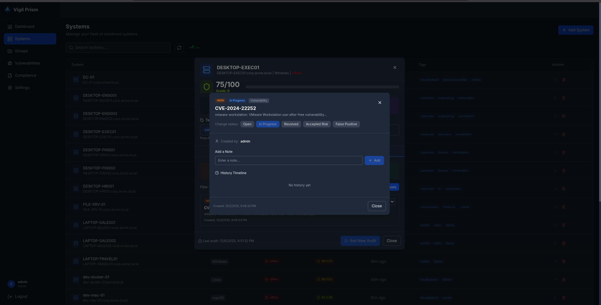 Track fixes to completion screenshot